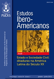 					Visualizar v. 38 n. 1 (2012): Dossiê - Estado e Sociedade Civil: Ditaduras na América Latina
				