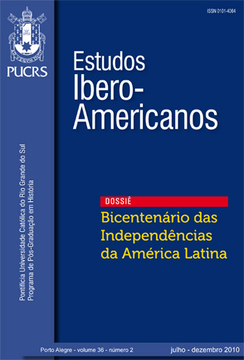 					Visualizar v. 36 n. 2 (2010): Dossiê - Bicentenário das Independências da América Latina
				